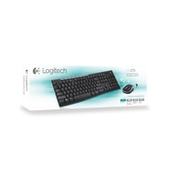 Keyboard and Wireless Mouse Logitech 920-004512 Black Qwerty Italian