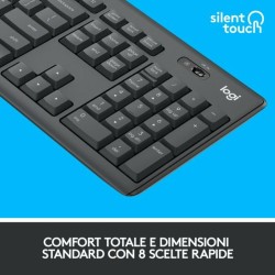 Tastatur Logitech Schwarz Qwerty Spanisch