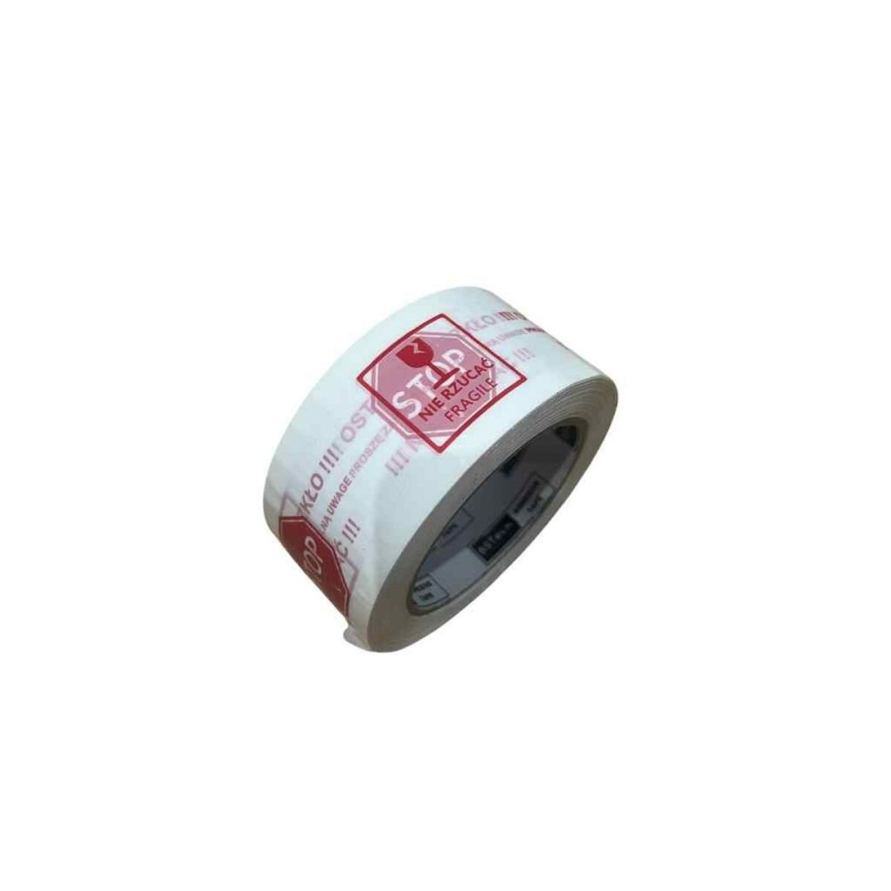 Adhesive Tape taśma "Ostrożnie szkło" White