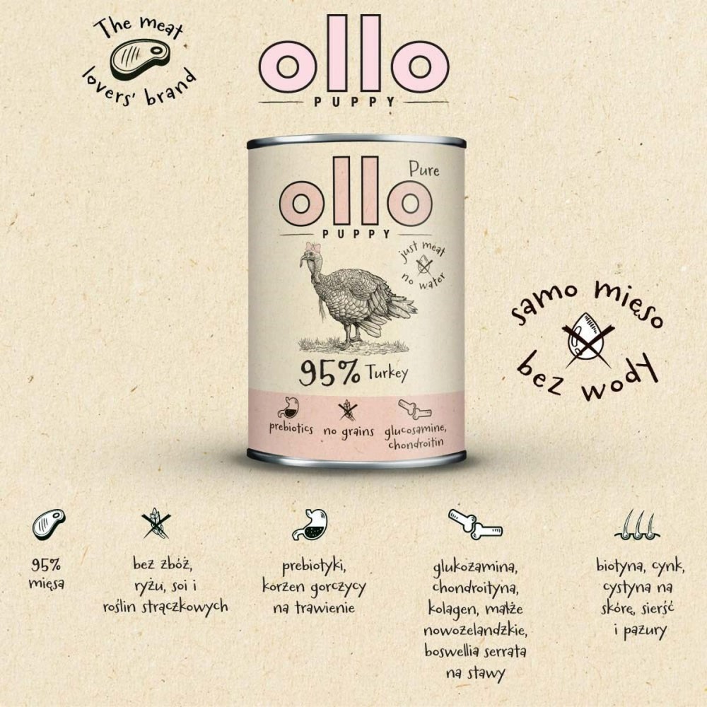 Nassfutter Ollo Truthahn 400 g