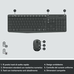 Clavier Logitech Gris QWERTY