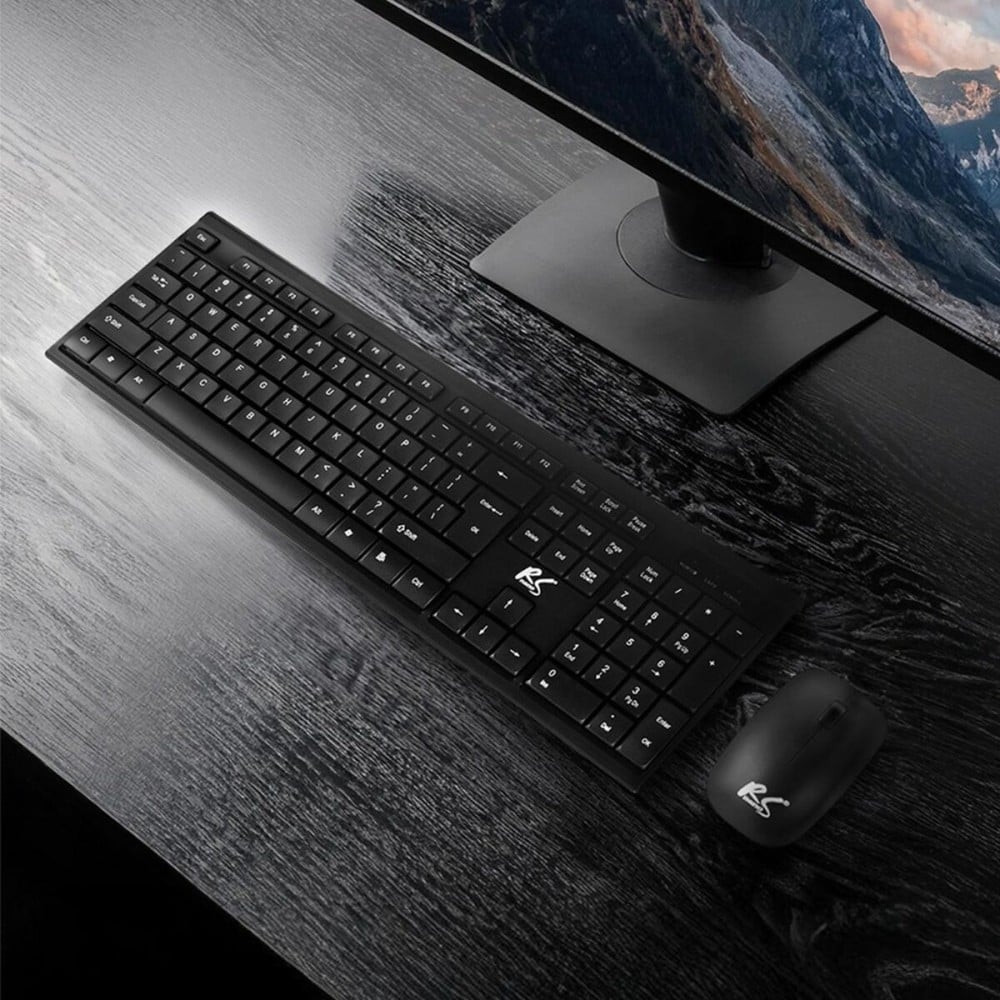 Tastatur mit Maus Nano RS RS580 Schwarz