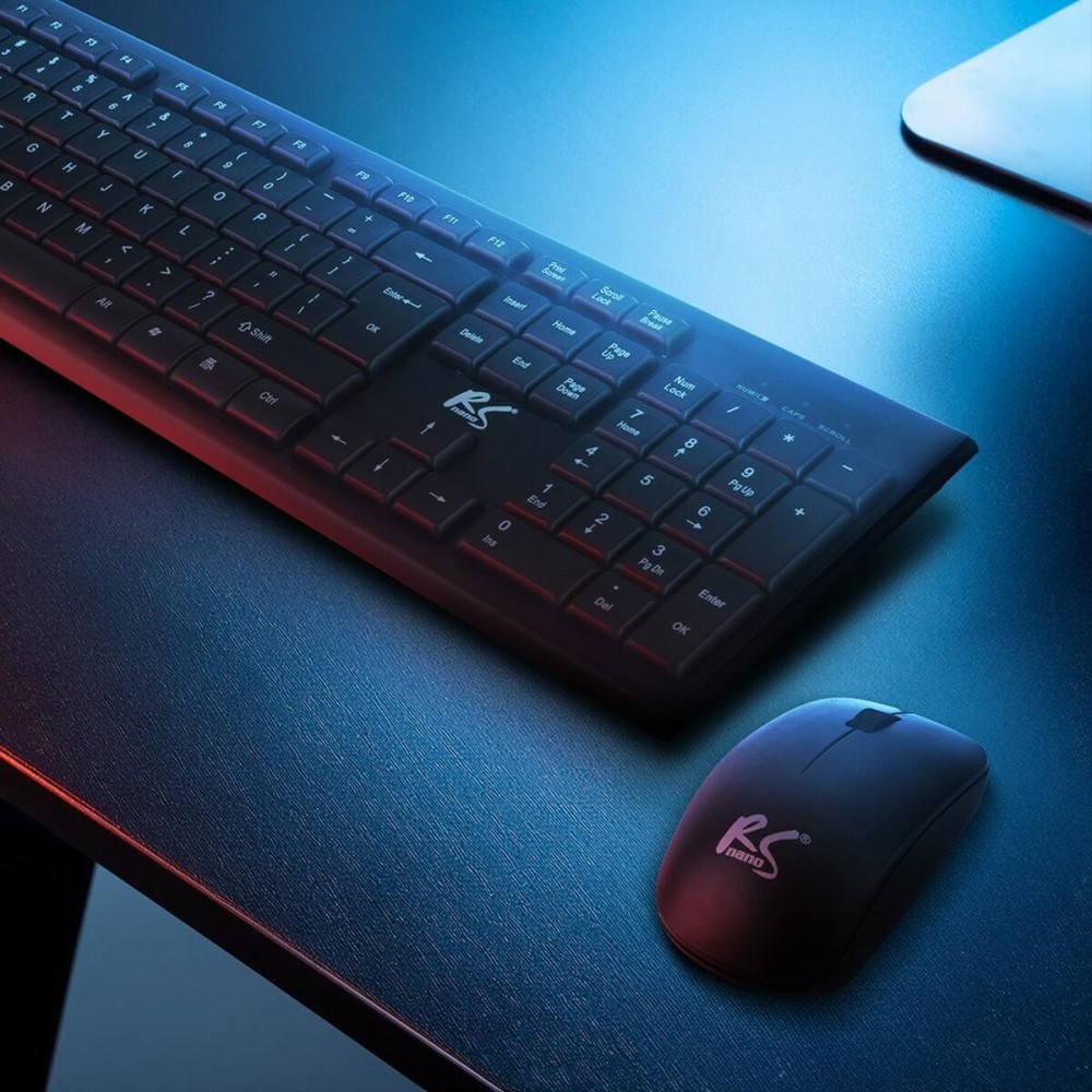 Tastatur mit Maus Nano RS RS580 Schwarz