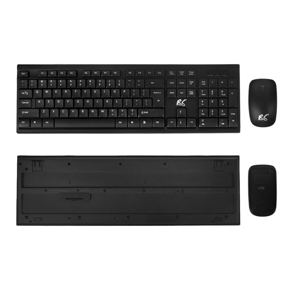 Tastatur mit Maus Nano RS RS580 Schwarz