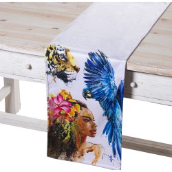 Chemin de Table Alexandra House Living Multicouleur Textile 180 x 30 cm Velours