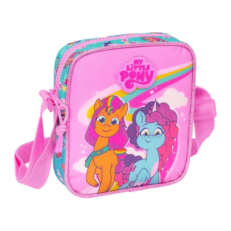 Shoulder Bag My Little Pony Magic Pink Turquoise 16 x 18 x 4 cm