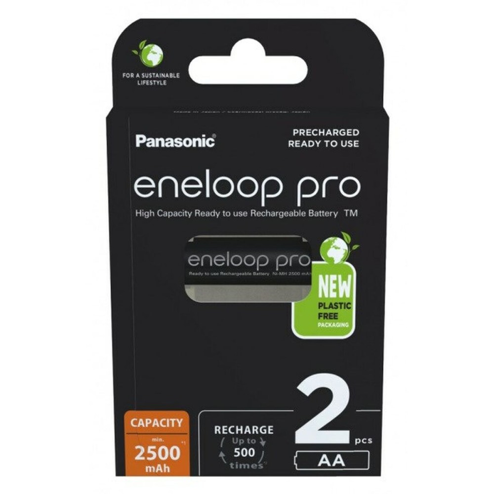 Piles Rechargeables Panasonic BK-3HCDE/2CP 2500 mAh 1,2 V