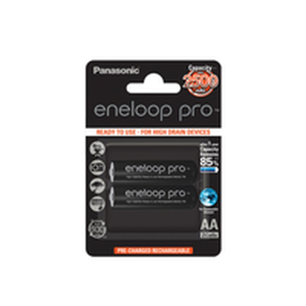 Piles Rechargeables Panasonic BK-3HCDE/2CP 2500 mAh 1,2 V