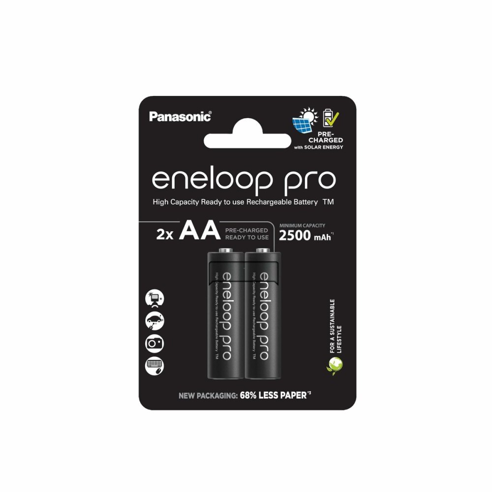 Piles Rechargeables Panasonic BK-3HCDE/2CP 2500 mAh 1,2 V