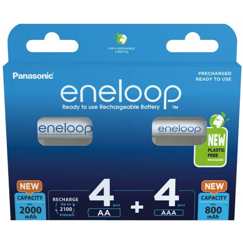 Piles Rechargeables Panasonic BK-3MCDE+4MCDE/8CP