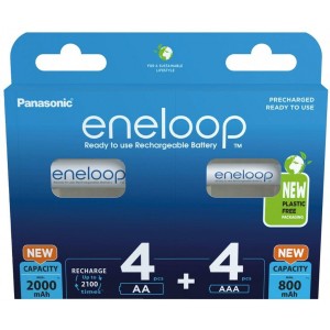 Piles Rechargeables Panasonic BK-3MCDE+4MCDE/8CP