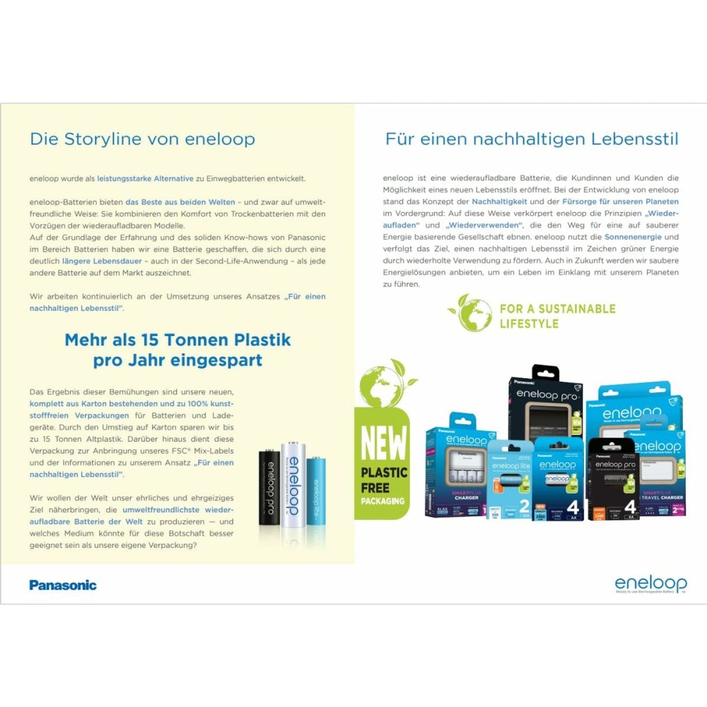 Piles Rechargeables Panasonic BK-3HCDE/4CP+CASE