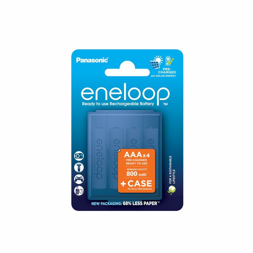Piles Rechargeables Panasonic BK-4MCDE/4CP+CASE