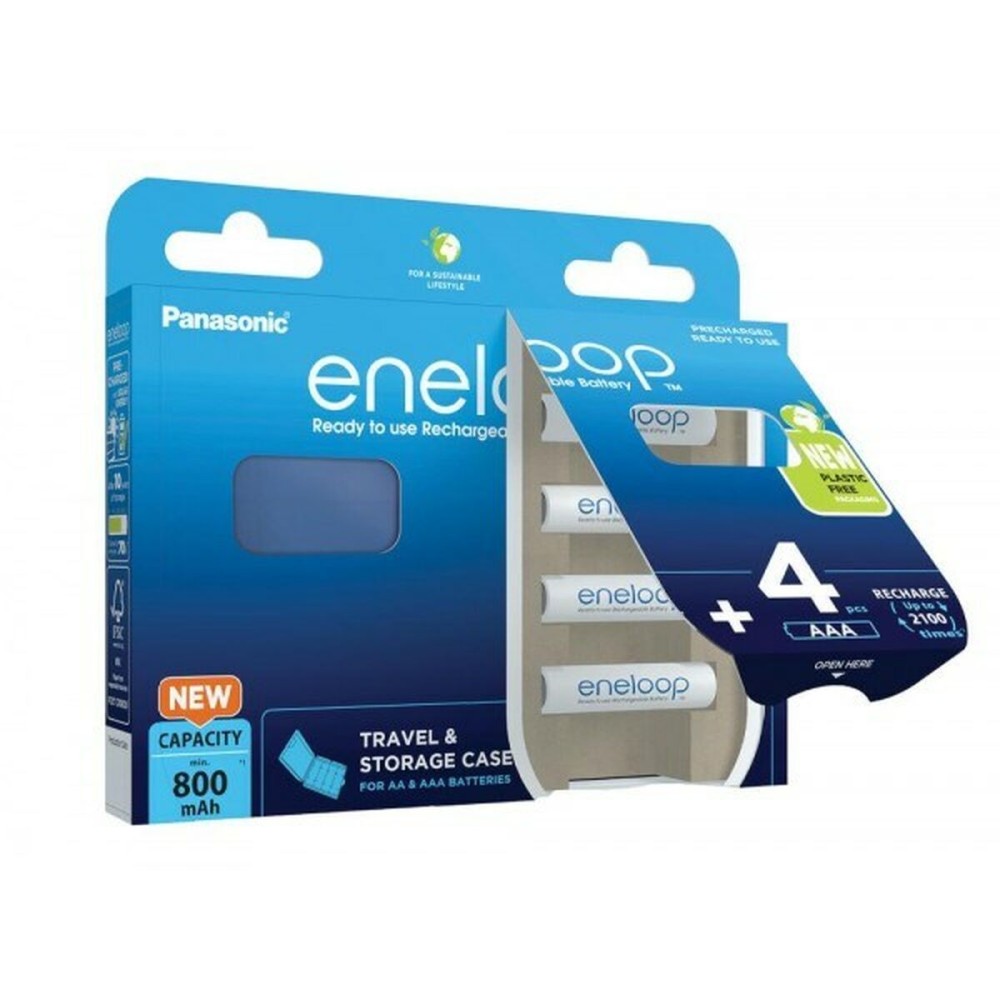 Piles Rechargeables Panasonic BK-4MCDE/4CP+CASE