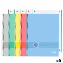 Lot de cahiers Oxford Multicouleur A4+ (5 Unités)