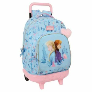 Schulrucksack mit Rädern Frozen Ice magic Blau 33 x 45 x 22 cm