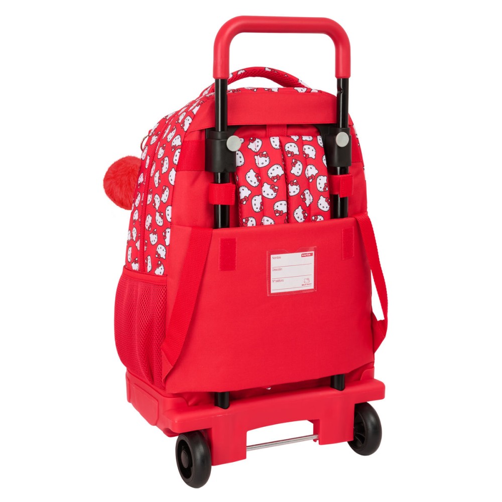 Cartable à roulettes Hello Kitty Iconic Blanc Rouge 33 x 45 x 22 cm