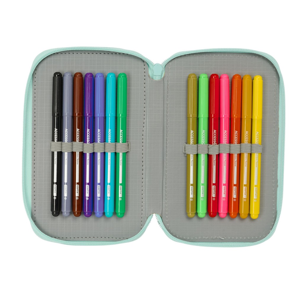 School Case with Accessories Disney Blue 12,5 x 19,5 x 5,5 cm 37 Pieces