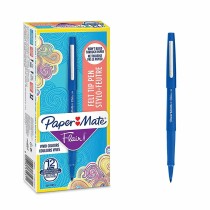 Felt-tip pens Paper Mate Flair! M Blue (12 Units)