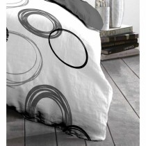 Parure de couette HOME LINGE PASSION Audace Gris Gris clair 140 x 200 cm
