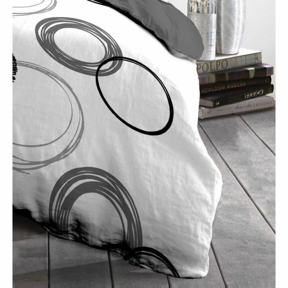 Parure de couette HOME LINGE PASSION Audace Gris Gris clair 140 x 200 cm