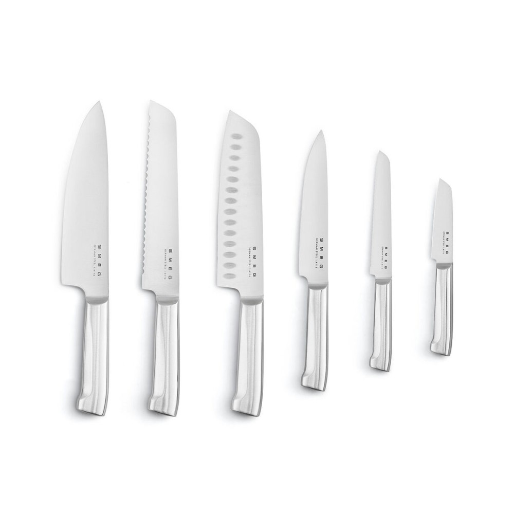 Ensemble de couteaux de cuisine et support Smeg KBSF02PB