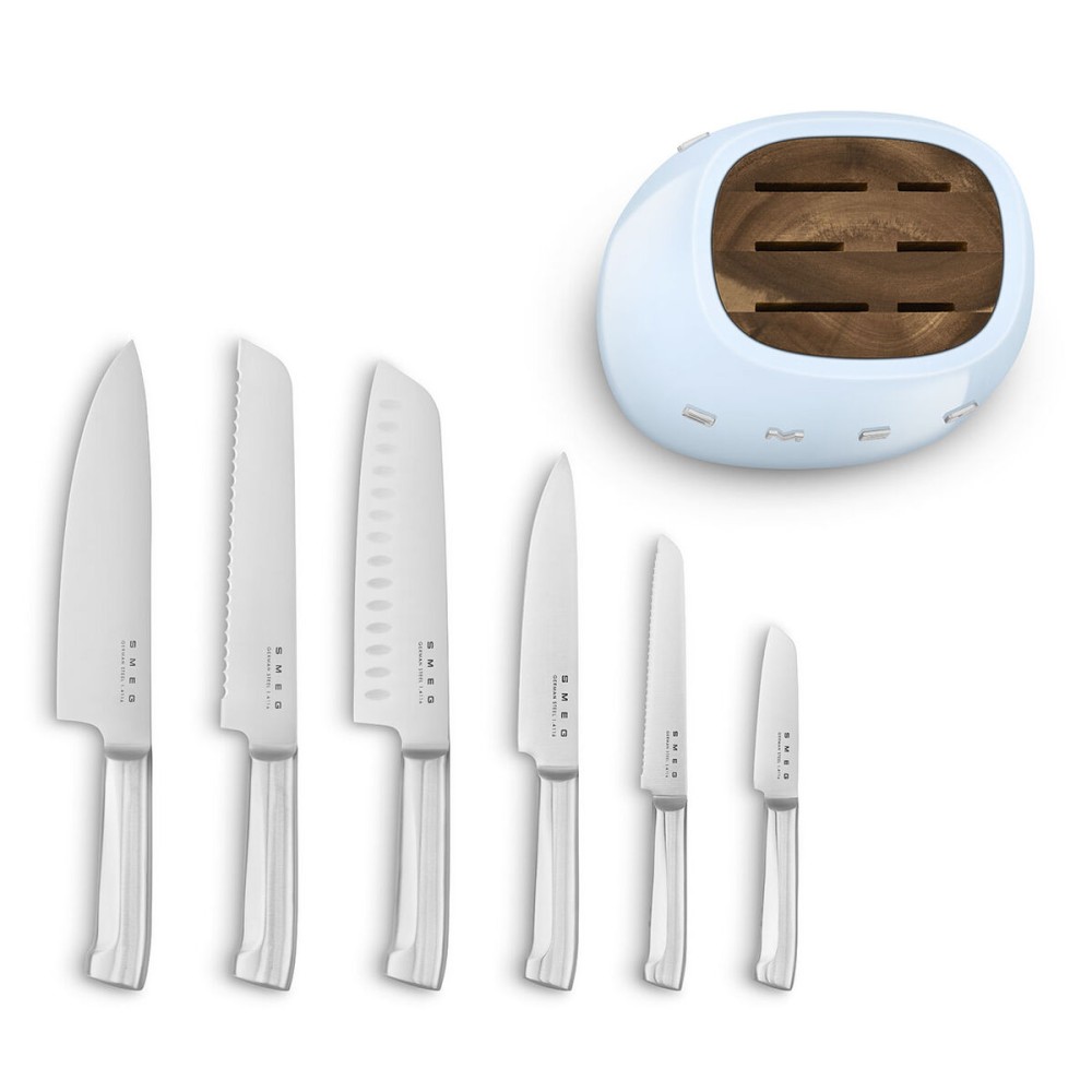 Ensemble de couteaux de cuisine et support Smeg KBSF02PB