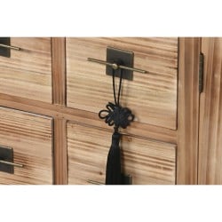 Meubles de télévision Home ESPRIT Noir Naturel Sapin Bois MDF 130 x 24 x 51 cm