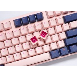 Drahtlose Tastatur Ducky DKON2108-PUSPDFUPBBC1 Rosa Schwarzweiß QWERTY