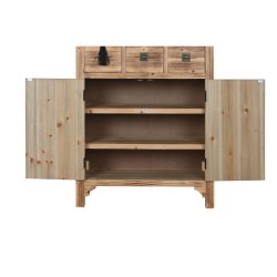 Schubladenschrank Home ESPRIT Schwarz natürlich Tanne Holz MDF Orientalisch 63 x 27 x 101 cm