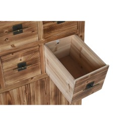 Schubladenschrank Home ESPRIT Schwarz natürlich Tanne Holz MDF Orientalisch 63 x 27 x 101 cm