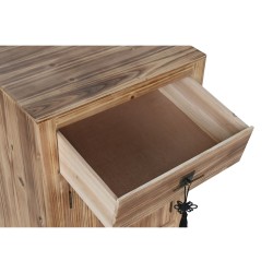 Nachttisch Home ESPRIT Schwarz natürlich Tannenholz Holz MDF 45 x 34 x 66 cm