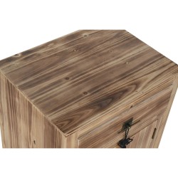 Nightstand Home ESPRIT Black Natural Fir wood MDF Wood 45 x 34 x 66 cm