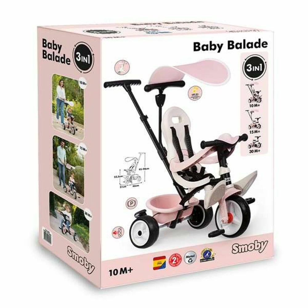 Tricycle Smoby Paseo para bebés Rose