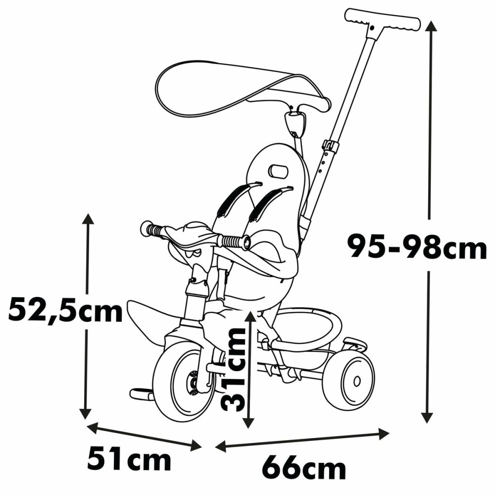 Tricycle Smoby Paseo para bebés Rose