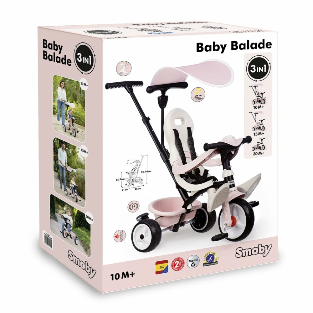 Tricycle Smoby Paseo para bebés Rose