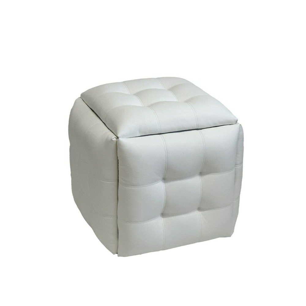 Set of stools GO GIFT Transformer White Leather Steel 50 x 50 x 50 cm Pouffe 5-in-1 5 Units