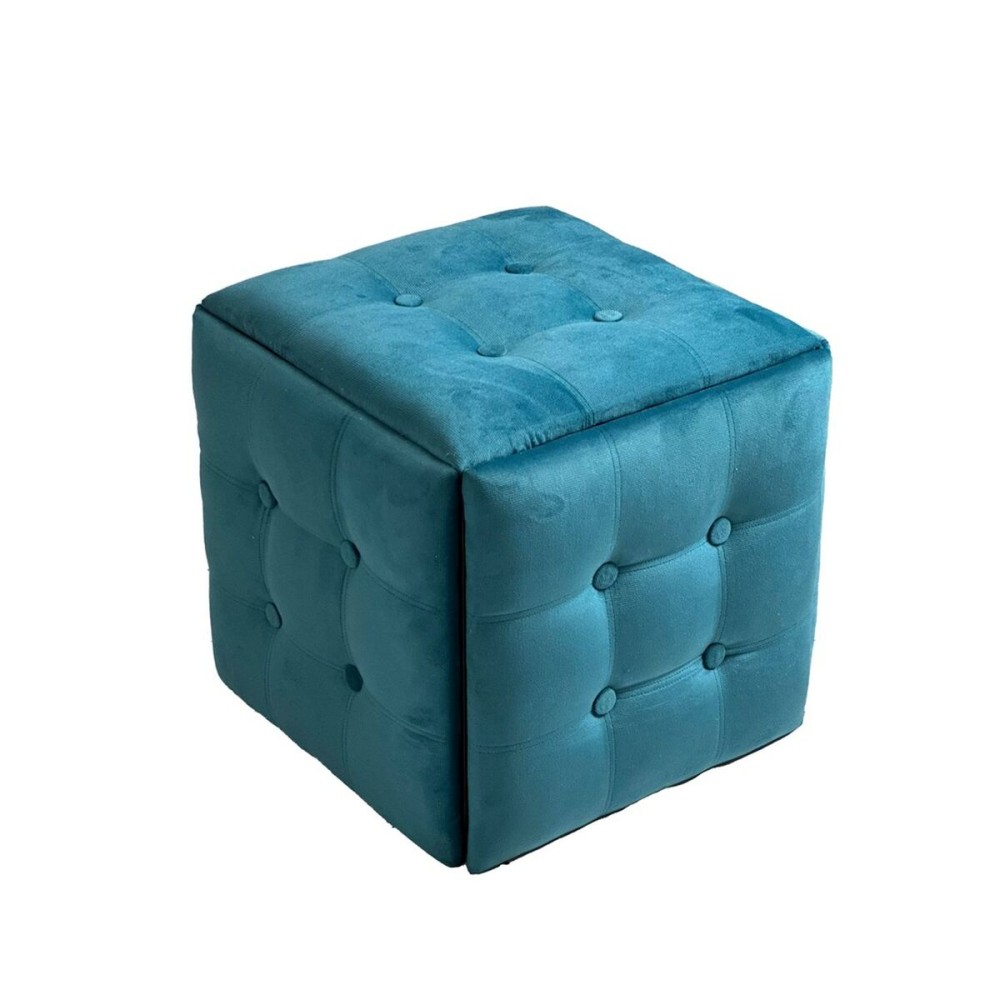 Set of stools GO GIFT Transformer Blue Velvet Steel 50 x 50 x 50 cm Pouffe 5-in-1 5 Units