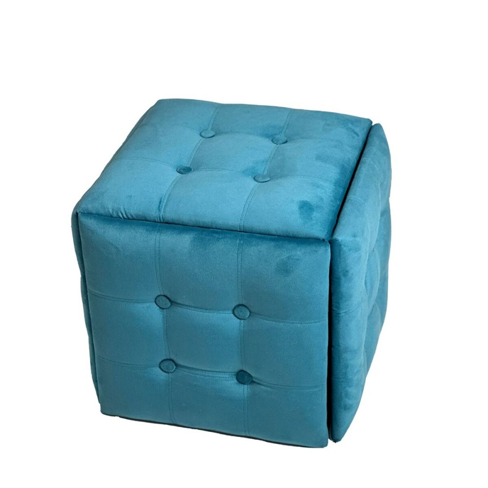 Stuhl-Set GO GIFT Transformer Blau Samt Stahl 50 x 50 x 50 cm Puff 5 in 1 5 Stück