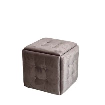 Set of stools GO GIFT Transformer Pink Velvet Steel 50 x 50 x 50 cm Pouffe 5-in-1 5 Units