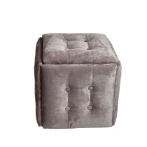 Set of stools GO GIFT Transformer Pink Velvet Steel 50 x 50 x 50 cm Pouffe 5-in-1 5 Units