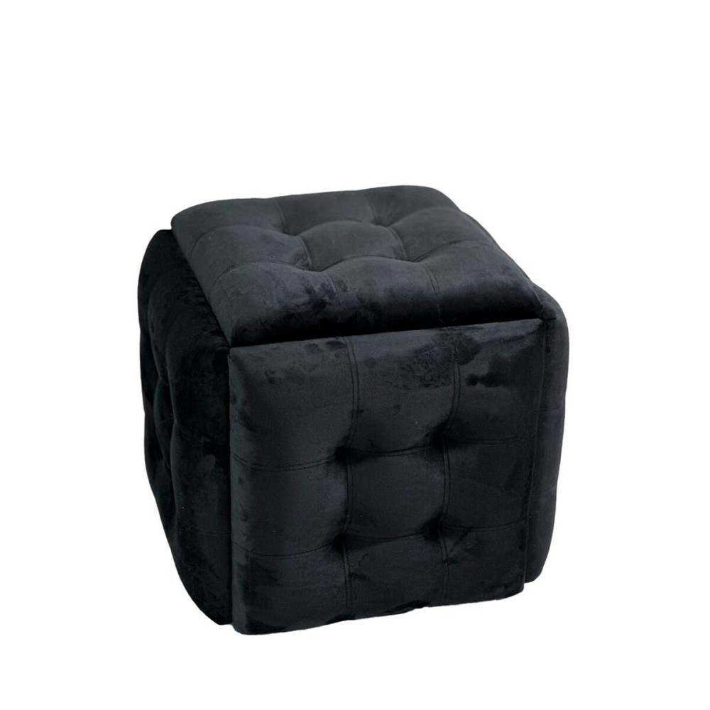 Set of stools GO GIFT Transformer Black Velvet Steel 50 x 50 x 50 cm Pouffe 5-in-1 5 Units