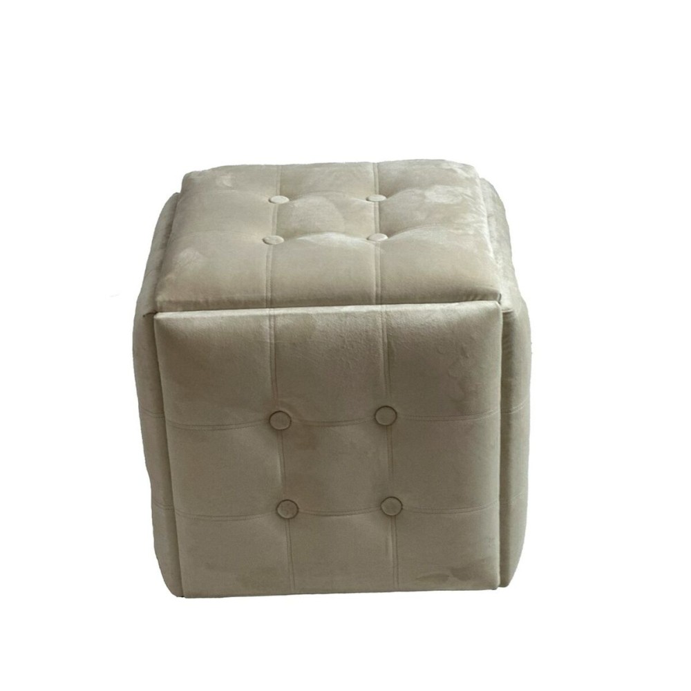 Stuhl-Set GO GIFT Transformer Creme Samt Stahl 50 x 50 x 50 cm Puff 5 in 1 5 Stück
