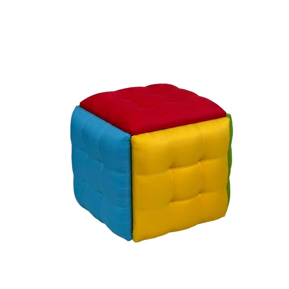 Stuhl-Set GO GIFT Transformer Bunt Haut Stahl 50 x 50 x 50 cm Puff 5 in 1 5 Stück