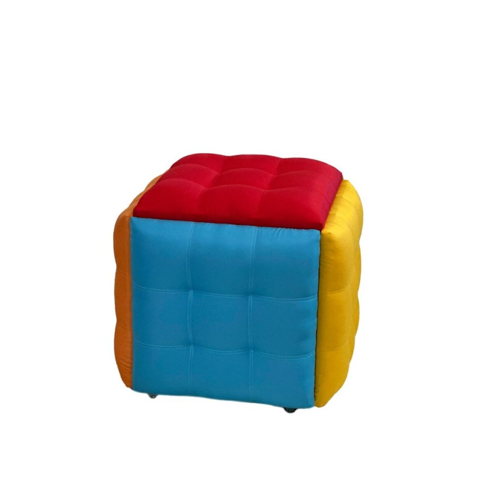 Stuhl-Set GO GIFT Transformer Bunt Haut Stahl 50 x 50 x 50 cm Puff 5 in 1 5 Stück