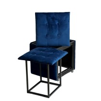 Set of stools GO GIFT Transformer Maroon Velvet Steel 50 x 50 x 50 cm Pouffe 5-in-1 5 Units