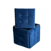 Set of stools GO GIFT Transformer Maroon Velvet Steel 50 x 50 x 50 cm Pouffe 5-in-1 5 Units