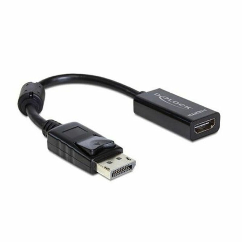 DisplayPort-zu-HDMI-Adapter DELOCK Adaptador DisplayPort  HDMI 13 cm Schwarz