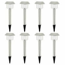 Solarlampe Lumisky Alesia LED Silberfarben Edelstahl Kaltweiß (8 Stück)