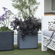 Plant pot Deroma Grey 38 x 38 x 39 cm Plastic Squared Bucket 38 cm
